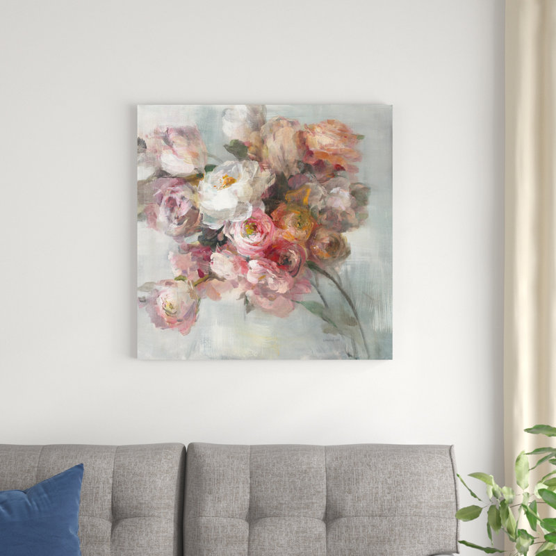 Bouquet rosé, H 30 po x l 30 po