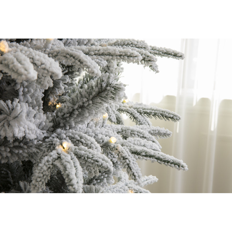 Arbre de Noël artificiel épinette vert enneigé, 6 pi