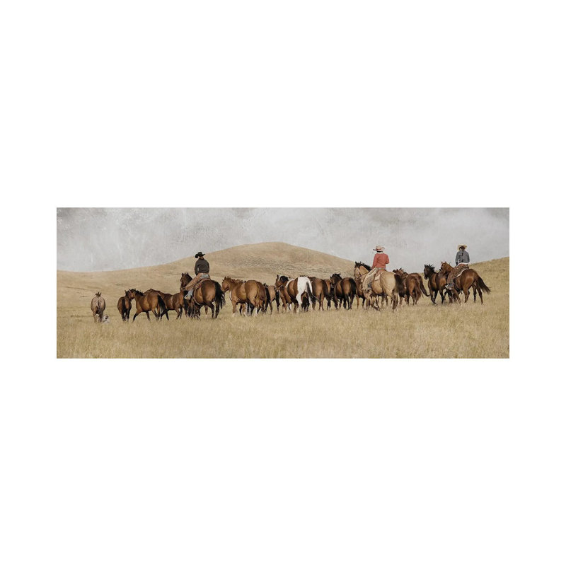 3 Girls Ropund Up - Wrapped Canvas Panoramic Print