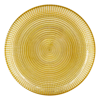Ensemble de 6 assiettes à salade en verre doré Pyle