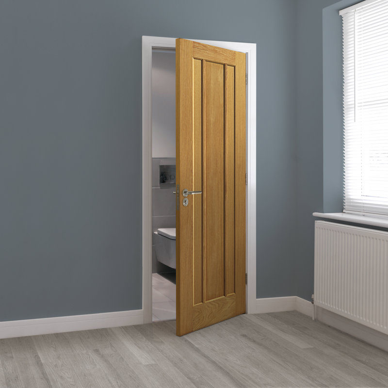 Eden Oak Fire Door Unfinished, 198.1cm H x 76.2cm W x 4.4cm D