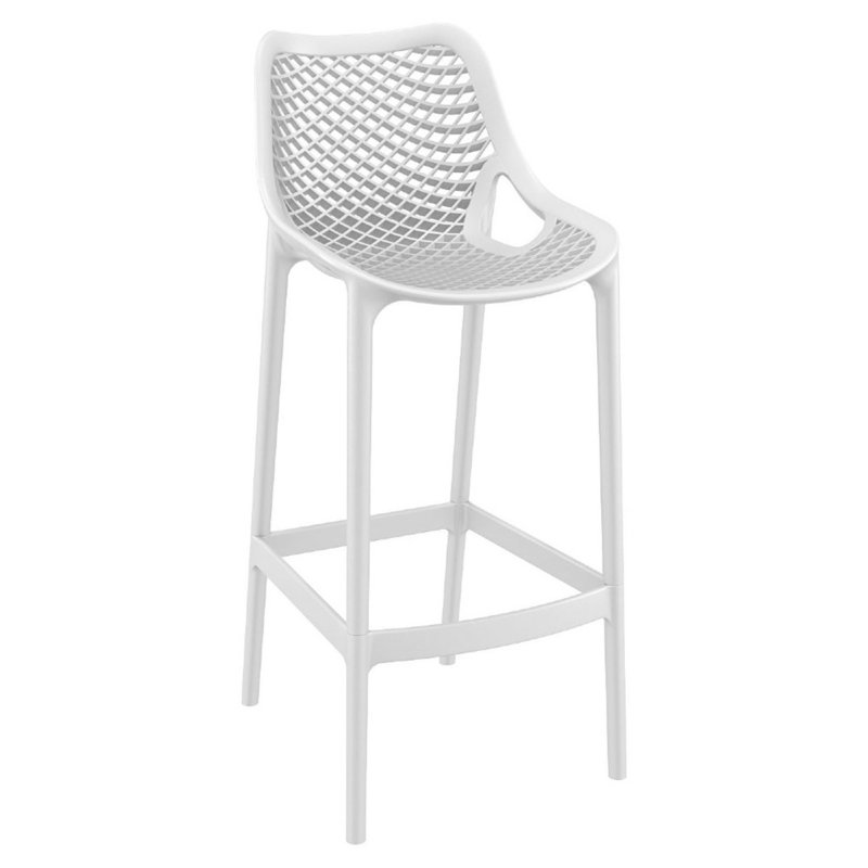 Tabouret de bar pour le patio Farrah, Blanc, 29.5"