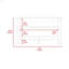 Banc de rangement Misuri, quatre pieds, deux tablettes ouvertes