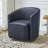 Armino Midnight Faux Leather Swivel Barrel Chair-1044140583