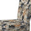 Chaise d'appoint rembourrée blanche et dorée avec motif floral tropical blanc et doré
