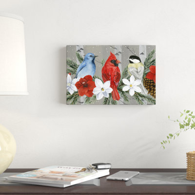 « Birch Birds collection D » par Grace Popp-impression d’art graphique sur toile tendue