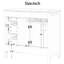 Meuble-lavabo en bois 36 po avec lavabo 36 po, 2 portes et 3 tiroirs