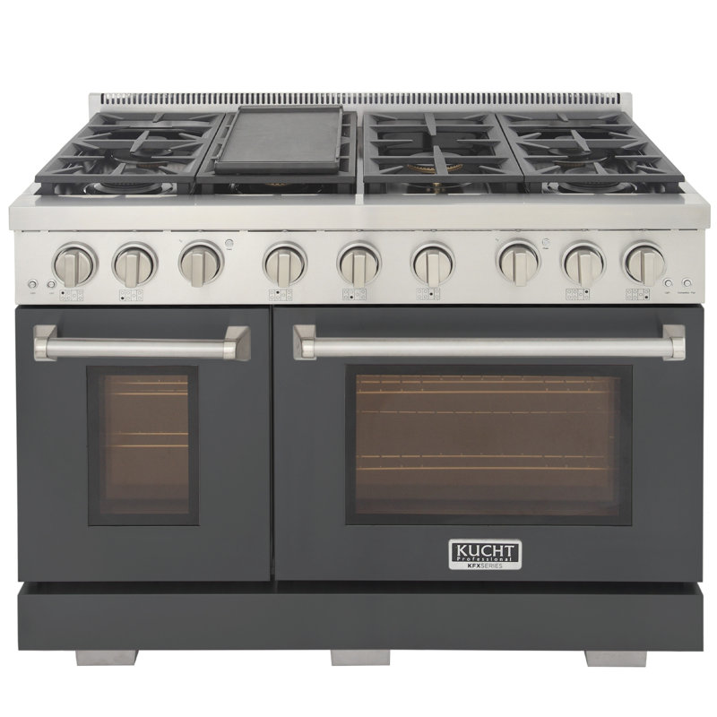 Kucht 48'' W Free Standing Range, Natural Gas, Grey