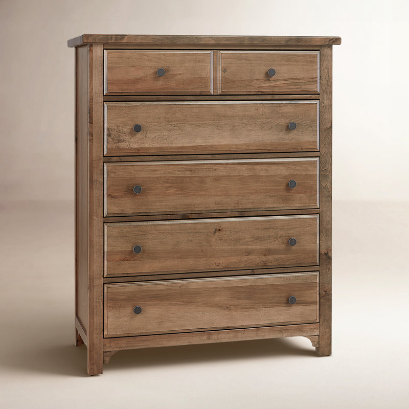 Dragomir 42'' W 5 - Drawer Dresser, Natural