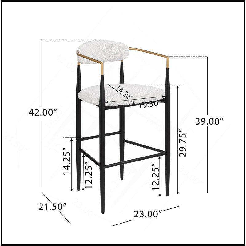 Tabouret de bar (ensemble de 2)
