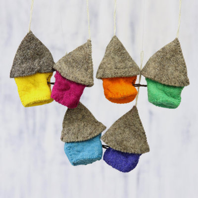 4.7'' Handmade Fabric Holiday Shaped Ornament