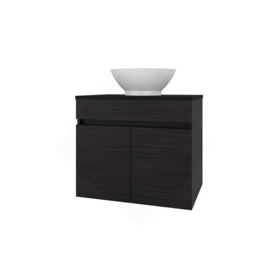 Wengue Bathroom Vanity With 2 Doors