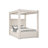 Modern Style 1pc King Four - Poster Bed With Velvet Headboard And Canopy For Bedroom Size Majestic Canopy, Upholstery-620437058-620437056
