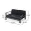 Cape Coral Right-Arm 2-Seater Outdoor Sofa, Dark Grey Fabric