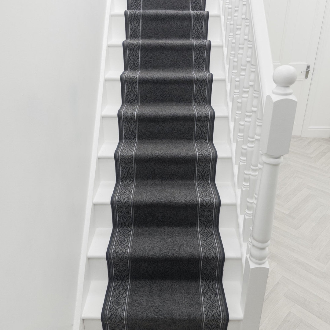 St Tropez Graphite Stair Runner – Hardwearing, Non-Slip & Durable Carpet for Stairs & Staircases, Multiple Lengths