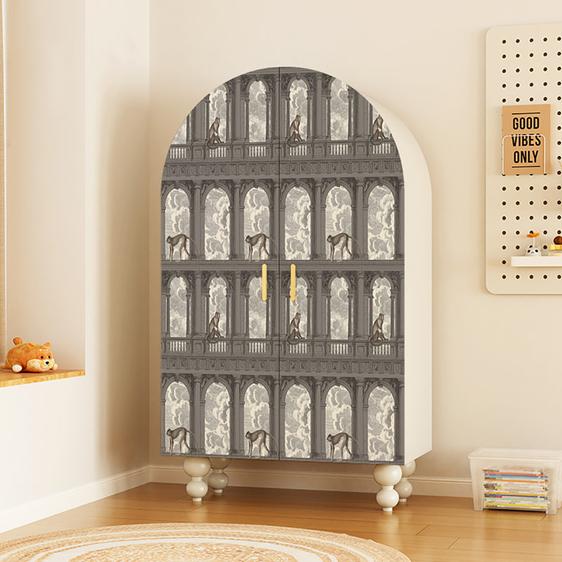 Armoire de rangement Nordic Vintage, Blanc