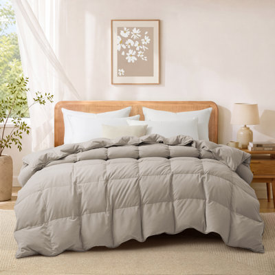 All Season Down Feather Fiber Comforter with Soft Smooth Cover