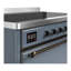 Majestic III Series 48 Inch Induction Range with 6 Induction Elements in Antique White (Chrome Trim)-1345769246-1345769253