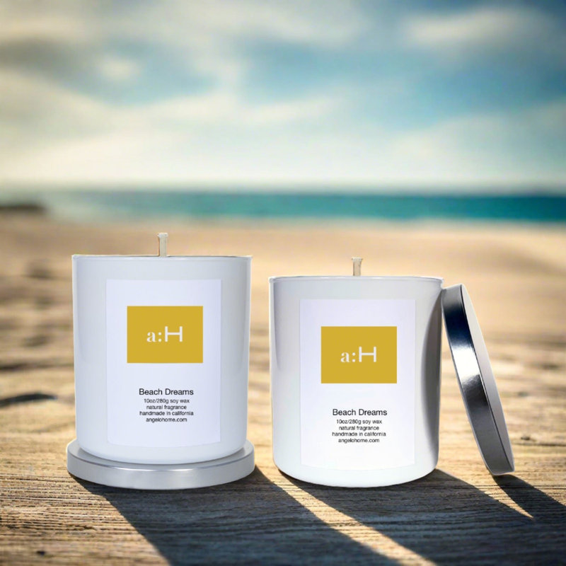 Beach Dreams White Soy Wax Scented Candle Set