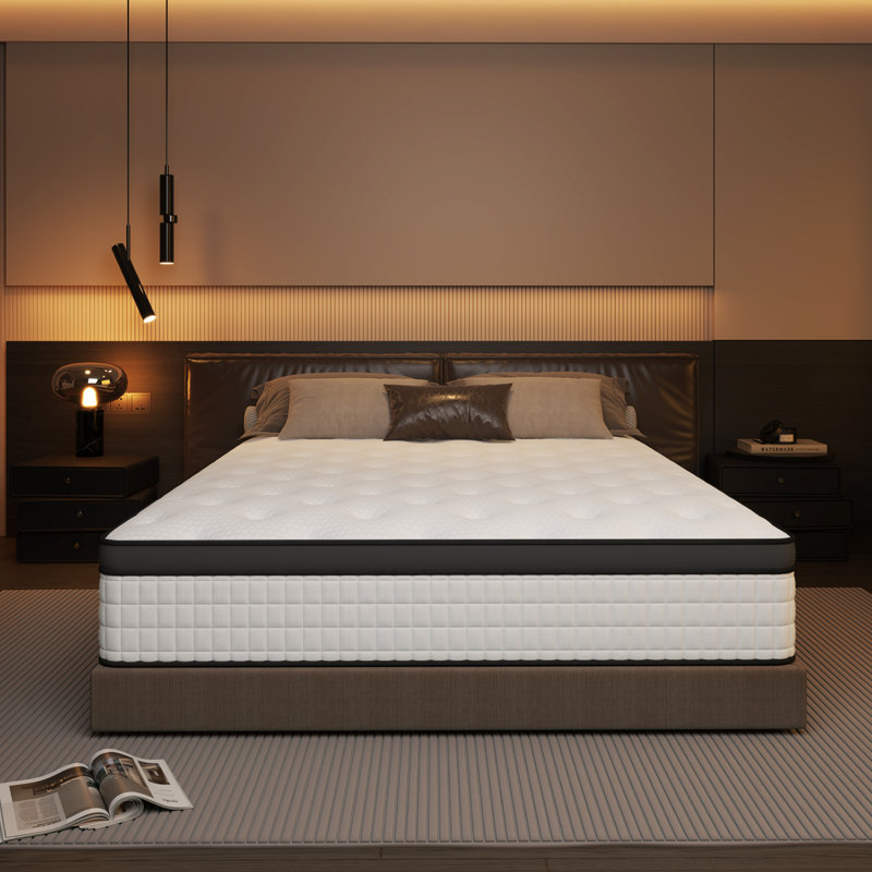 10"/12" Firm Hybrid Mattress Memory Foam with Pocket Spring Mattress In A Box, 12", King