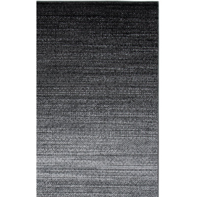 Tapis gris foncé / gris clair en polypropylène tissé à la machine Difranco
