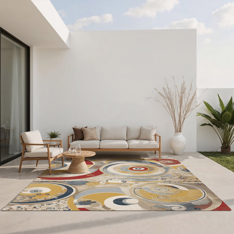 Flashy Wiggle Indoor And Outdoor Area Rug, Rectangle 9' x 12'