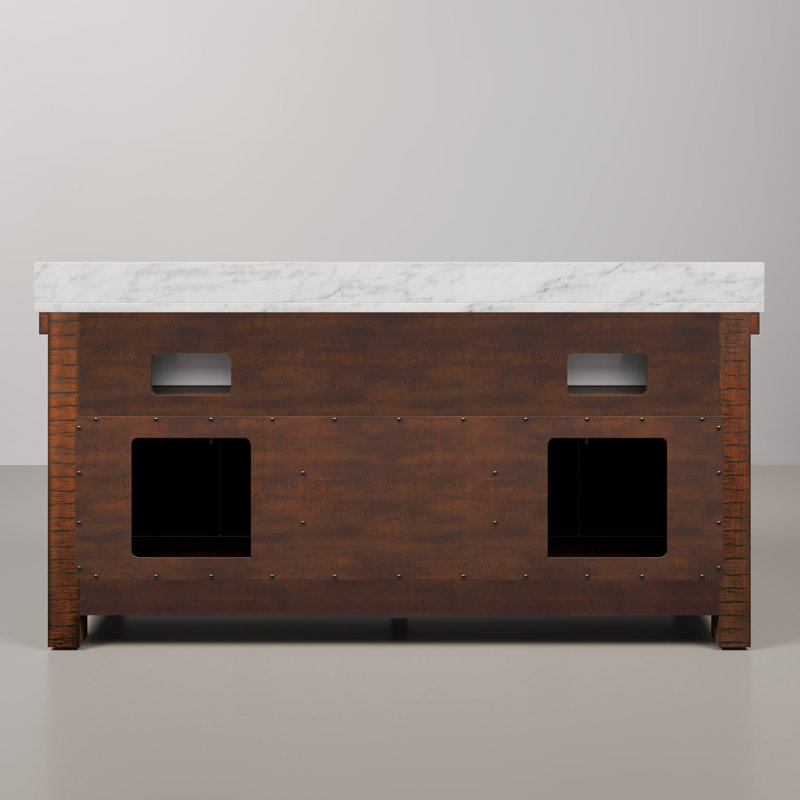 Paisley 72'' W Double Vanity, Rustic Sienna, No
