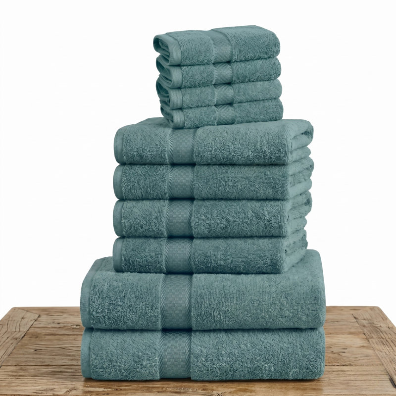 Egyptian Cotton 500GSM Absorbent 6-Piece Towel Bale Set, Duck Egg
