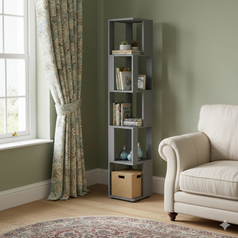 168cm H x 29cm W Standard Bookcase, Grey