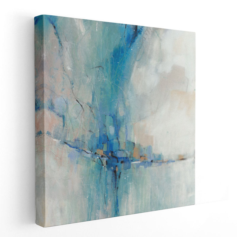 «Blue Stone Abstract I», reproduction d'art sur toile, H 40 po x l 40 po