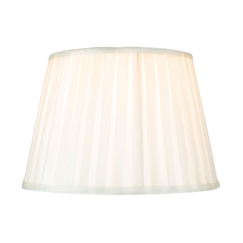 Traditional Classic Faux Silk Pleated Inner Lined Lamp Shade, 20 x 30cm, Cream