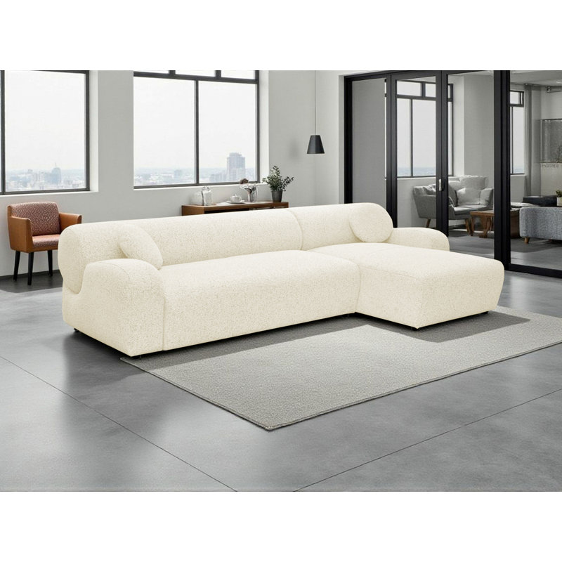 4 Seater Corner Sofa, Beige, Right Hand Facing