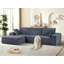 Canapé modulaire convertible en velours côtelé CozyForm, canapé confortable moderne avec rembourrage en mousse, canapé-lit modulaire confortable pour le salon, la chambre à coucher, aucun assemblage requis, gris foncé - orienté vers la gauche-70086393