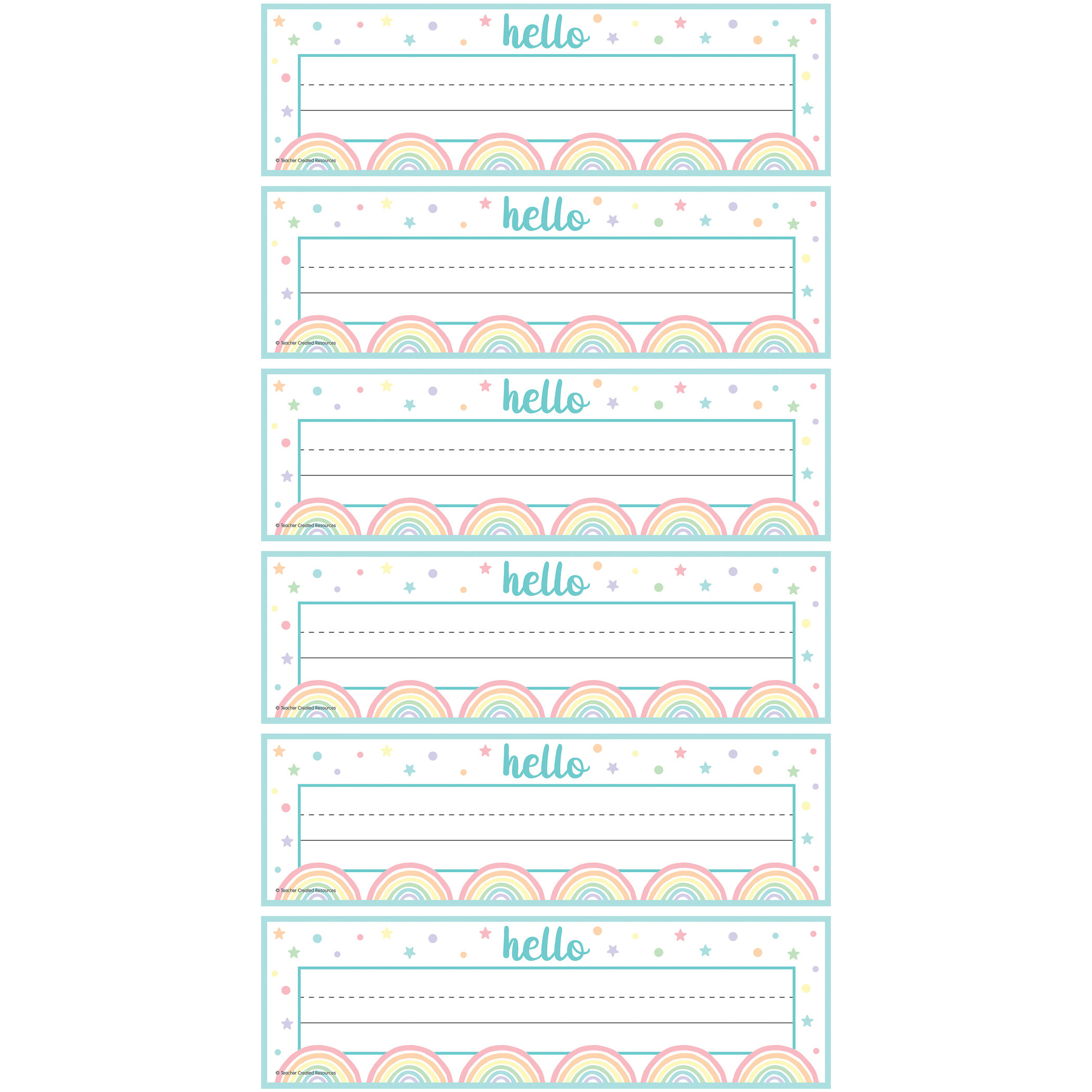 Teacher Created Resources Pastel Pop Flat Name Plates, 36 Per Pack, 6 Packs  - Wayfair Canada