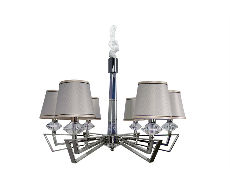 Brook Lane 6 - Light Shaded Chandelier