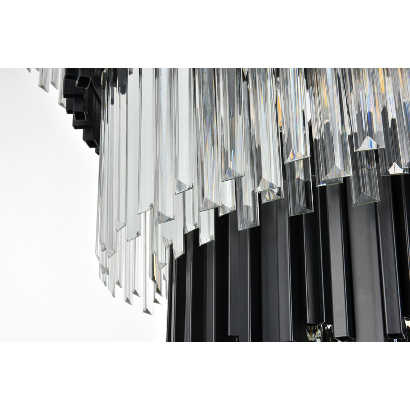 Lenora 40 inch Chandelier, Black