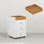 Rangement de bureau blanc à 3 tiroirs - avec plateau amovible, se range facilement sous le bureau - blanc