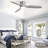 Shandi 52" 3 Blades Modern Intelligence flush mount ceiling fan with LED Lights,Remote Control