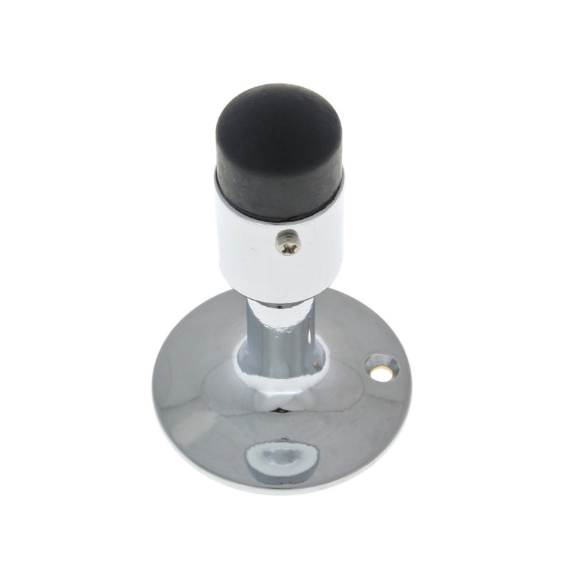 Solid Brass Baseboard Stop, Polished Chrome