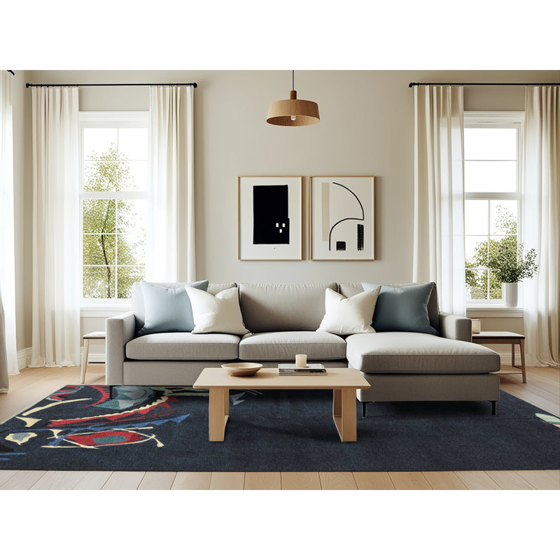 Abstract Indoor Rug, Rectangle 6' x 9'