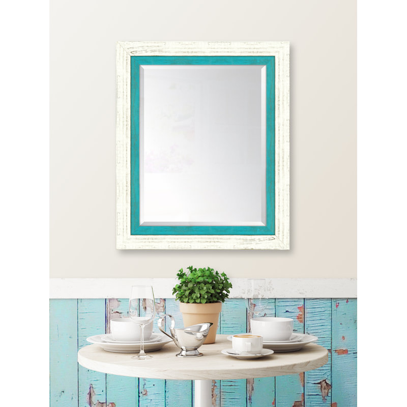 Miroir mural Chilhowie, H 44 po x l 32 po, Turquoise
