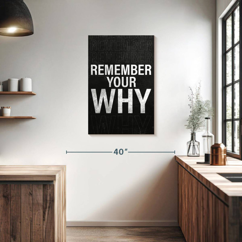 Always Remember Your Why, 36" H x 24" W