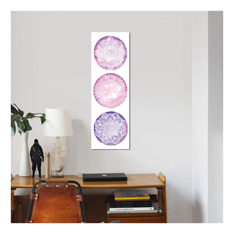 « three orchidées », impression sur toile tendue, H 36 po x l 12 po x P 1,5 po