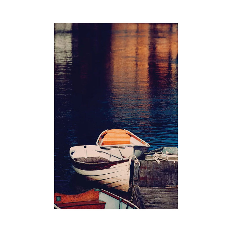Maine Rowboats by Ann Hudec - Wrapped Canvas Painting, 20.32 cm H x 30.48 cm W