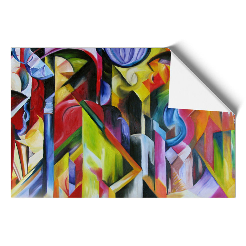 Stables by Franz Marc - No Frame Painting, 42cm H x 59cm W x 0.1cm D