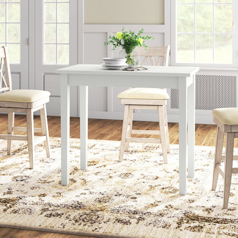 Table de salle à manger Hershman, Blanc lait antique