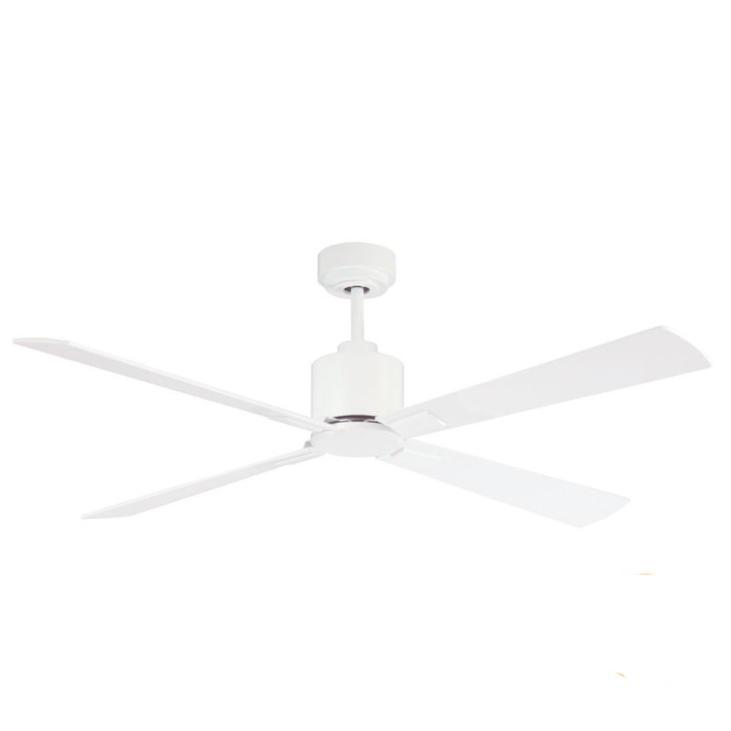 Ventilateur de plafond standard à 4 pales avec télécommande Harford, Blanc