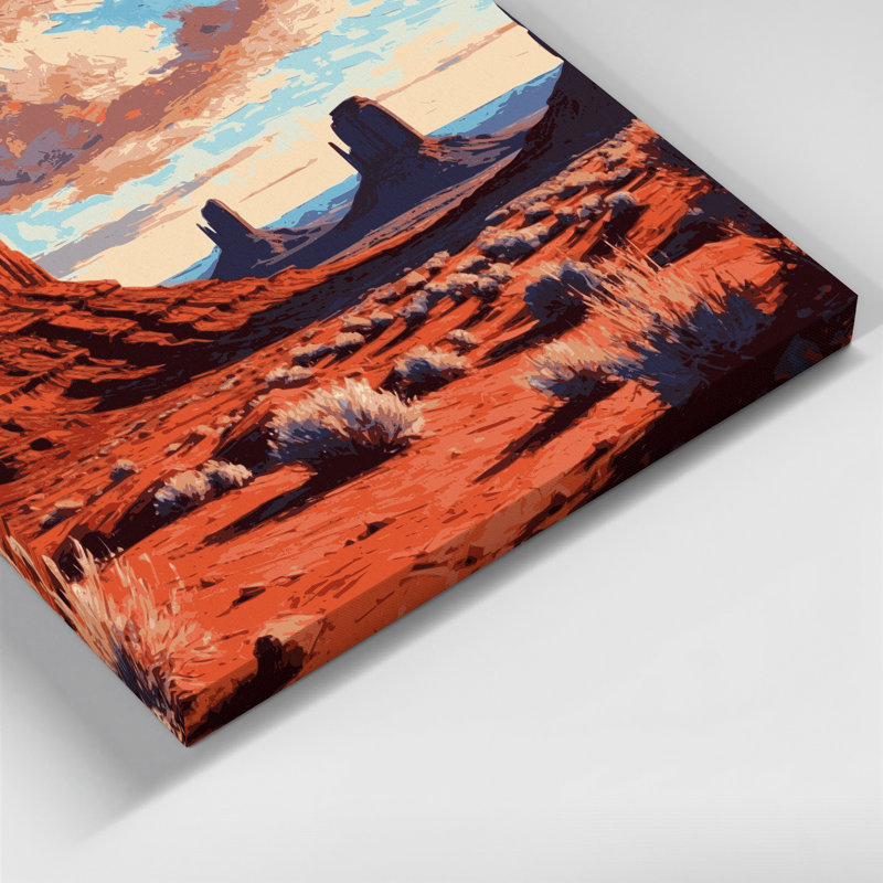 Art mural sur toile rose du sud-ouest, Monument Valley 112, H 8 po x l 10 po