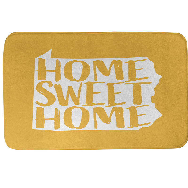 Tapis de salle de bain en pennsylvanie pour la maison, l 21 po x L 34 po, Jaune