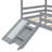 Twin Low Loft House Bed With Slide,  Ladder, Safety Guardrails, House Roof Frame,Grey-1979090432